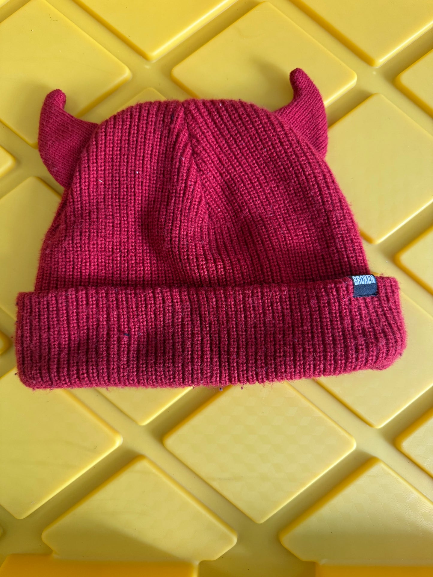 Red Horn Beanie from Broken Promises