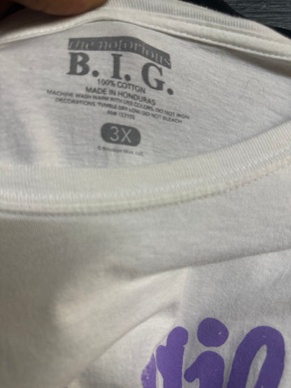 White The Notorious B.I.G. with purple "Biggie" shirt size 3XL