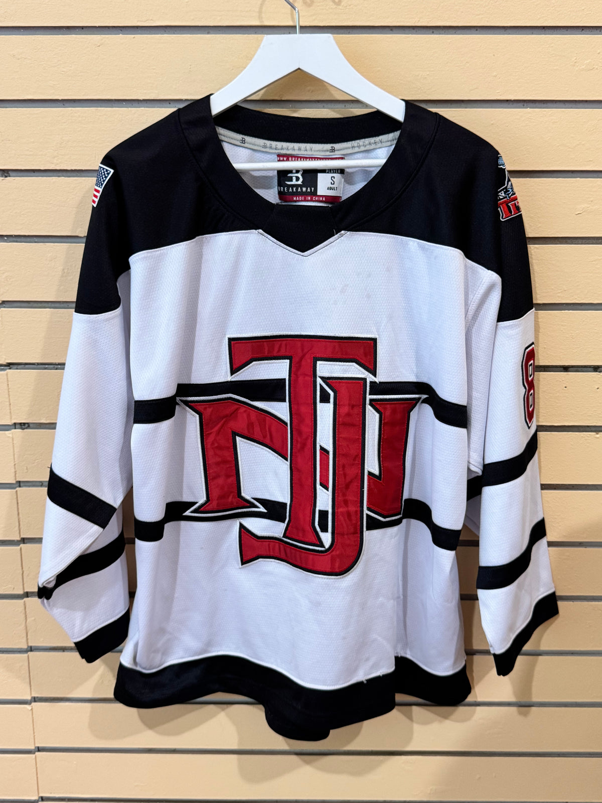Official White New Jersey Titans Game Jersey Number 80 Sebunya size small