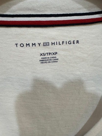 White Tommy Hilfiger short-sleeve crewneck t-shirt size xs