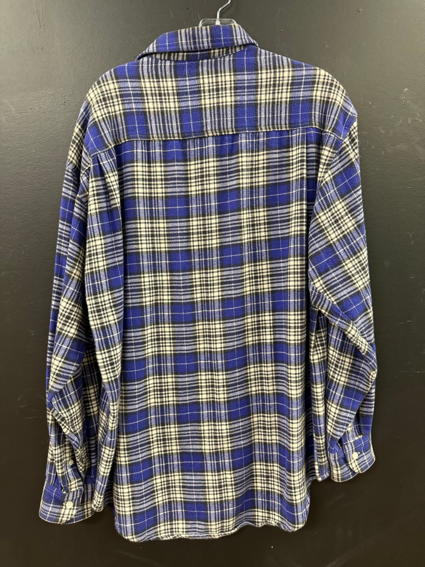 Vintage Blue and Black Plaid Gap flannel shirt size large