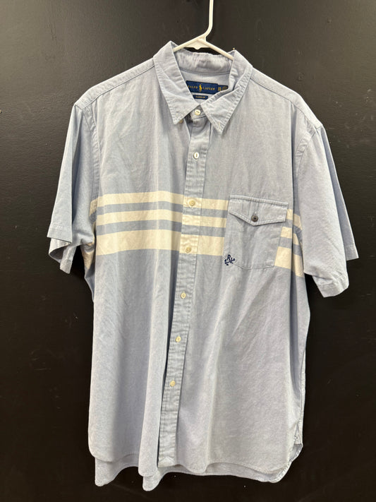 Light Blue Polo Ralph Lauren classic-fit short-sleeve button-down shirt size xxl
