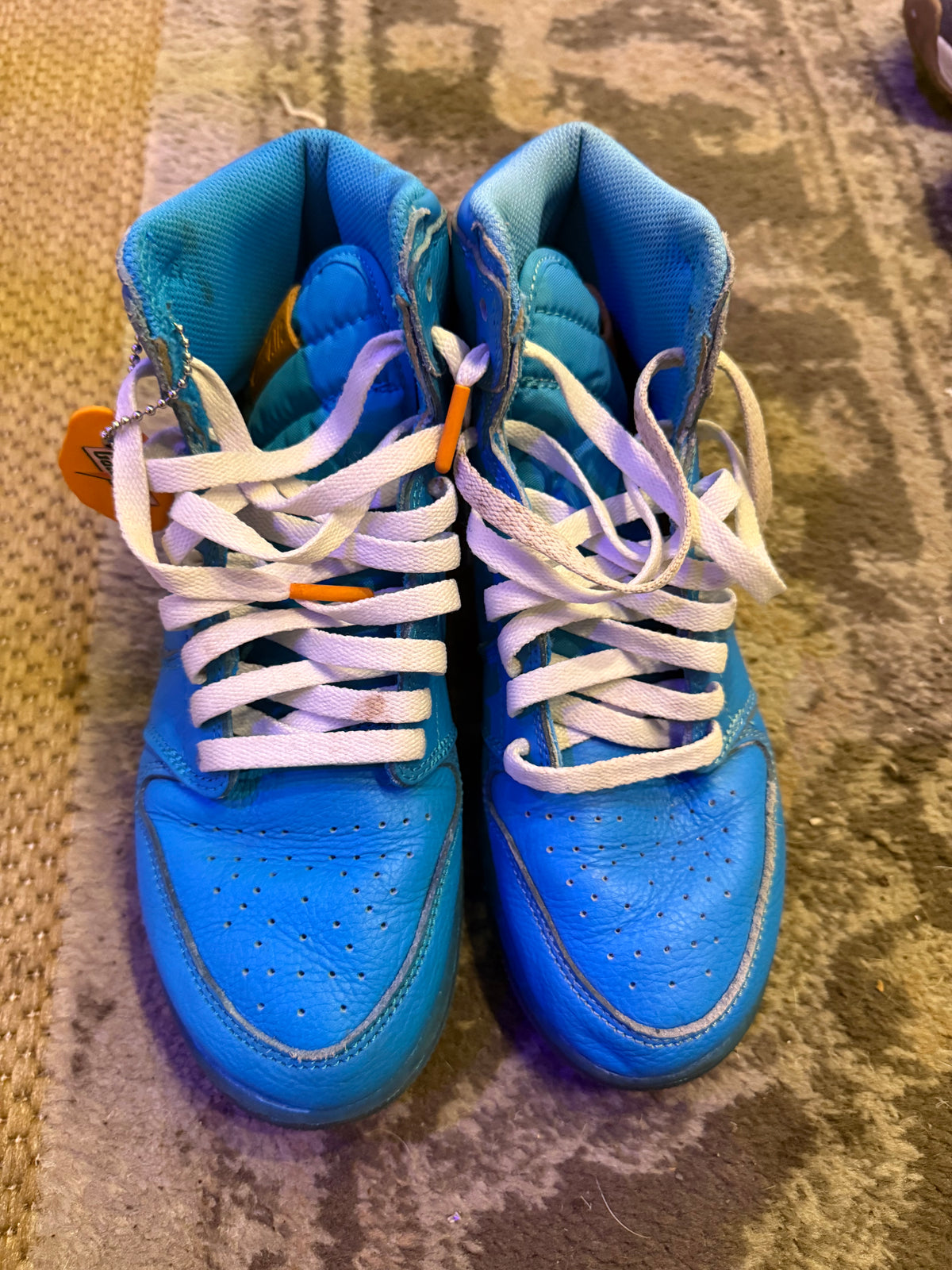 Air Jordan 1 Retro High OG G8RD 'Blue Lagoon' sneakers size 7 youth