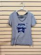 Gray Atlanta Braves 2021 World Series Champions V-neck t-shirt size medium