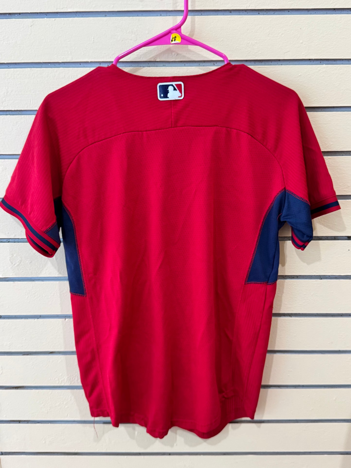 Majestic Athletic youth Boston Red Sox red alternate button-down baseball jersey size youth large