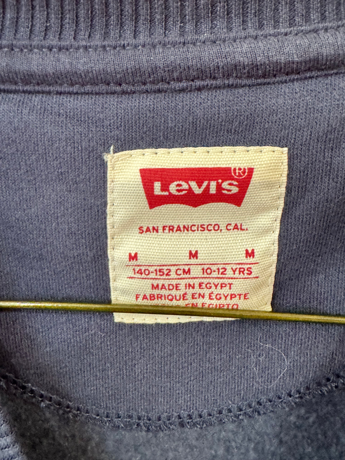 Levi's sweatshirt is a navy crewneck size medium