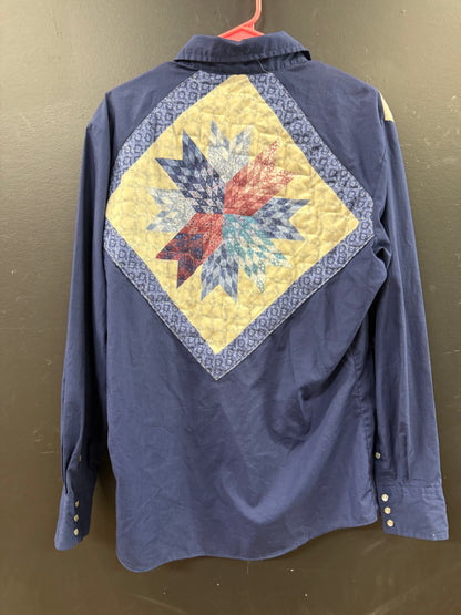 Vintage Rocking K Ranchwear by Kennington long-sleeve western shirt size large