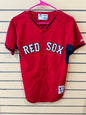 Majestic Athletic youth Boston Red Sox red alternate button-down baseball jersey size youth large