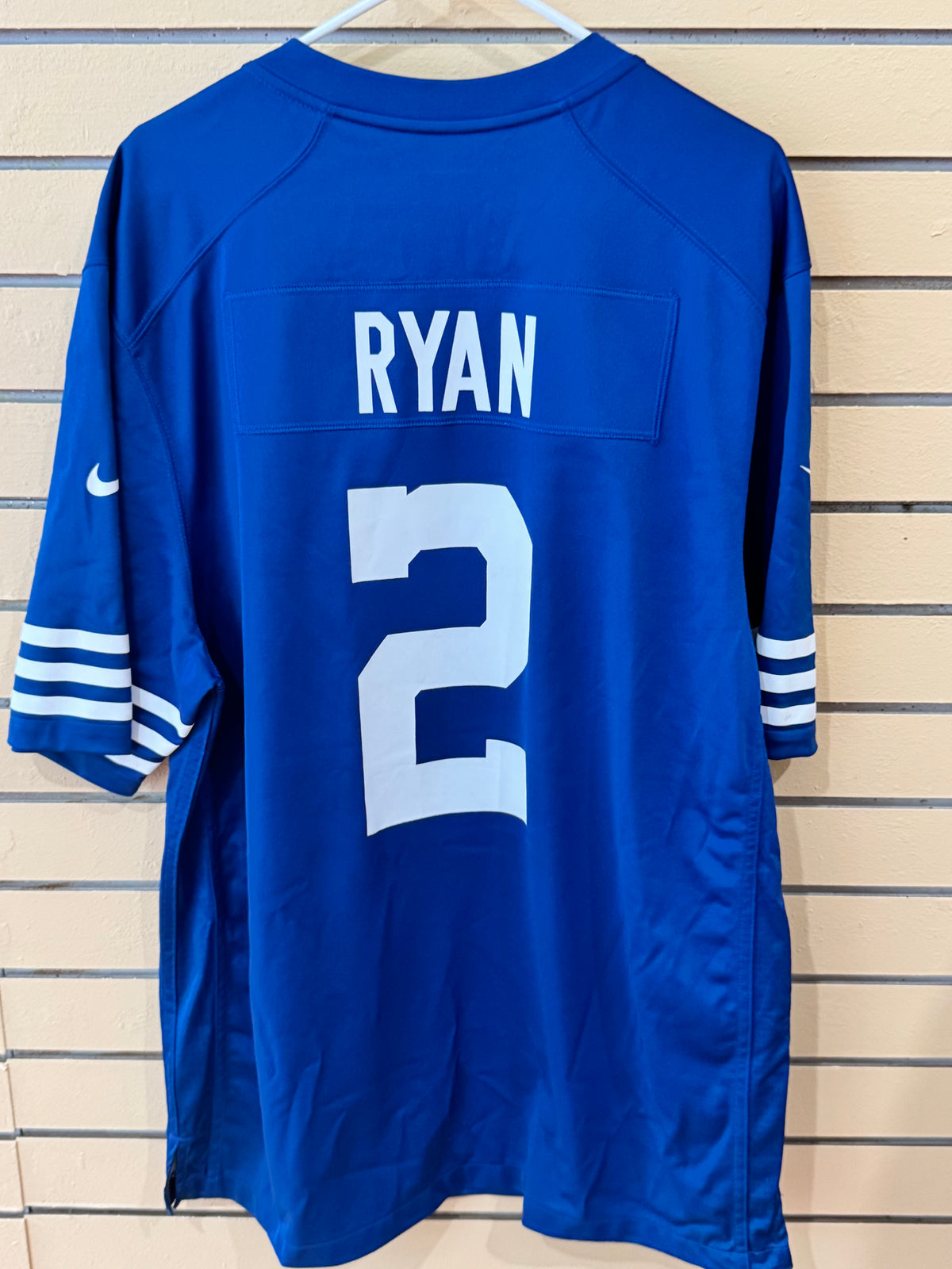 royal blue NFL Indianapolis Colts Nike game jersey size xl featuring Matt Ryan's name and number 2