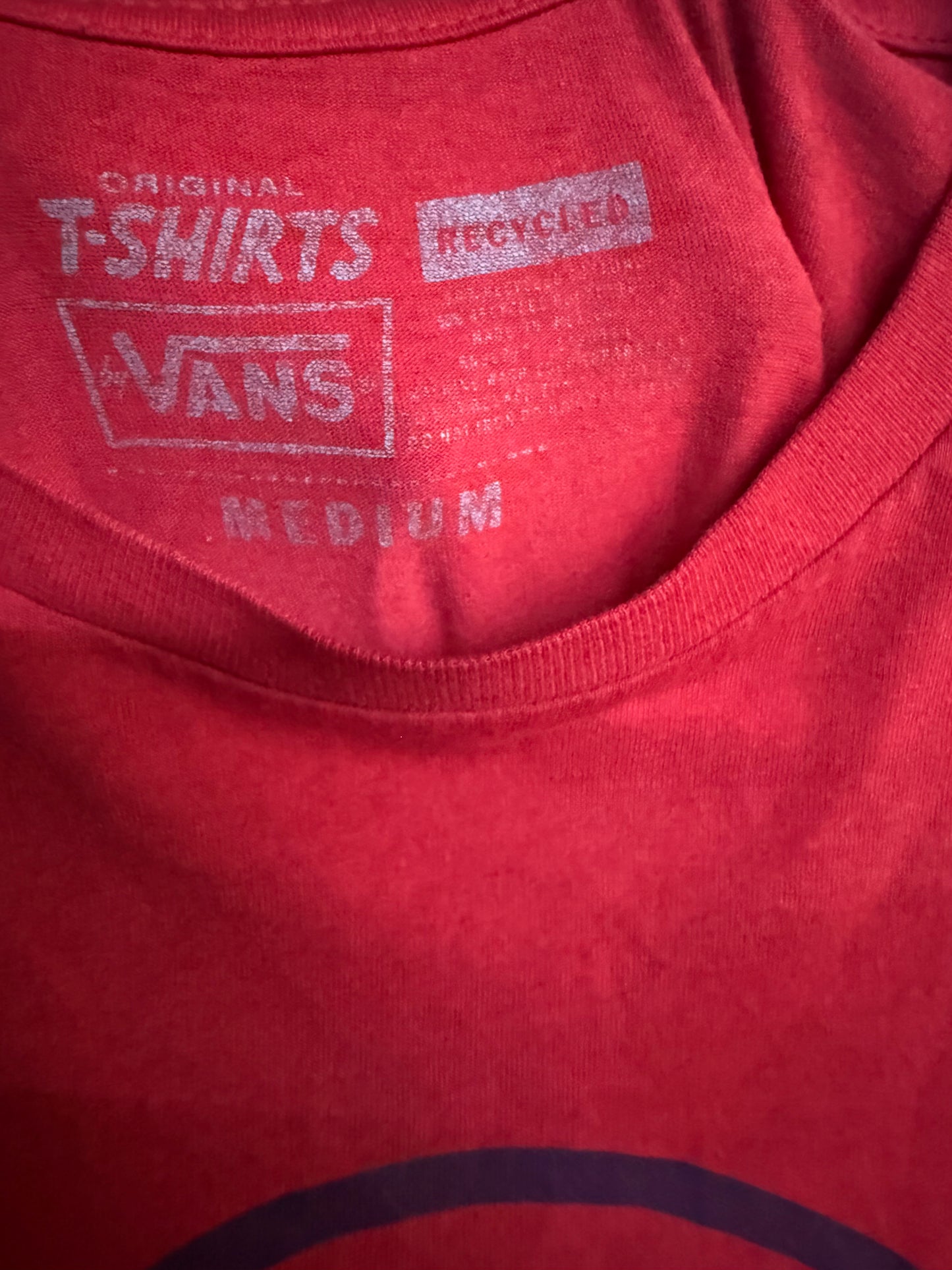 Red Vans Short-sleeve Graphic t-shirt size medium