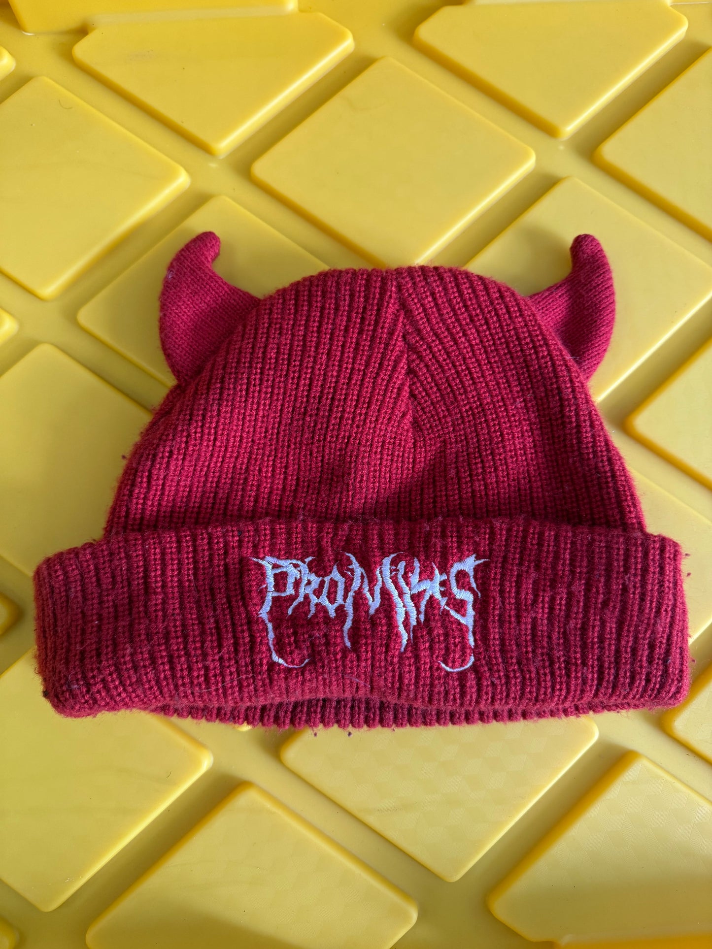 Red Horn Beanie from Broken Promises