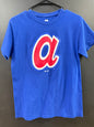 Royal Blue Majestic Atlanta Braves Cooperstown Collection t-shirt size small