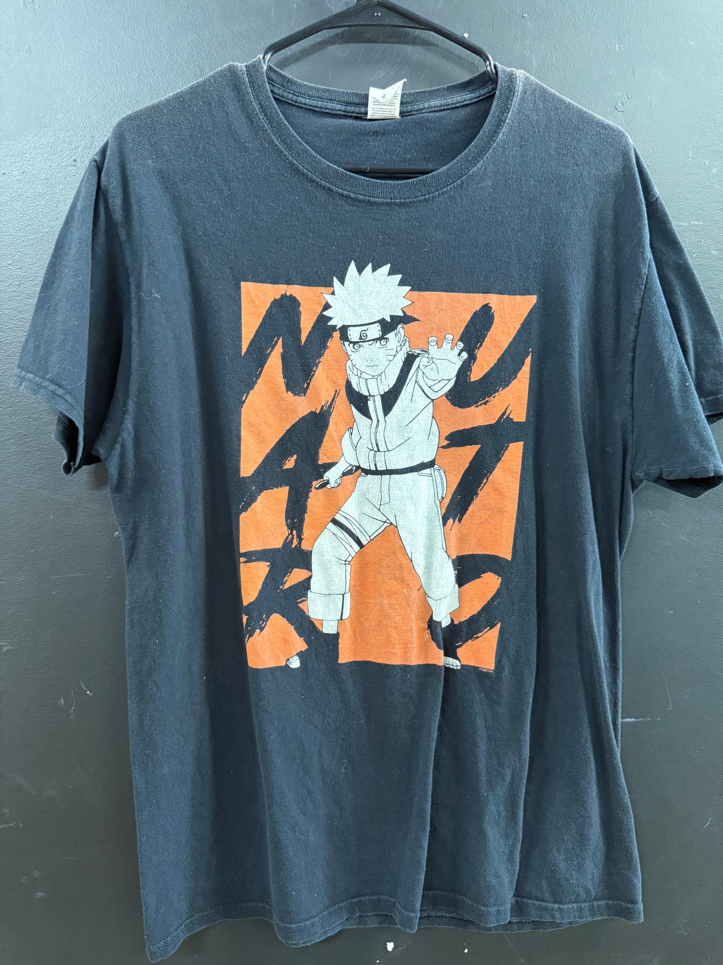 Vintage 2000s black Naruto graphic t-shirt size medium