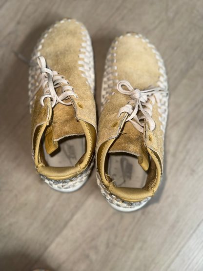 Nike Air Footscape Woven Chukka QS "Hairy Suede" sneakers in the "Flat Gold" colorway size 8