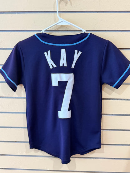 Navy Blue Tampa Bay Rays baseball jersey size youth small