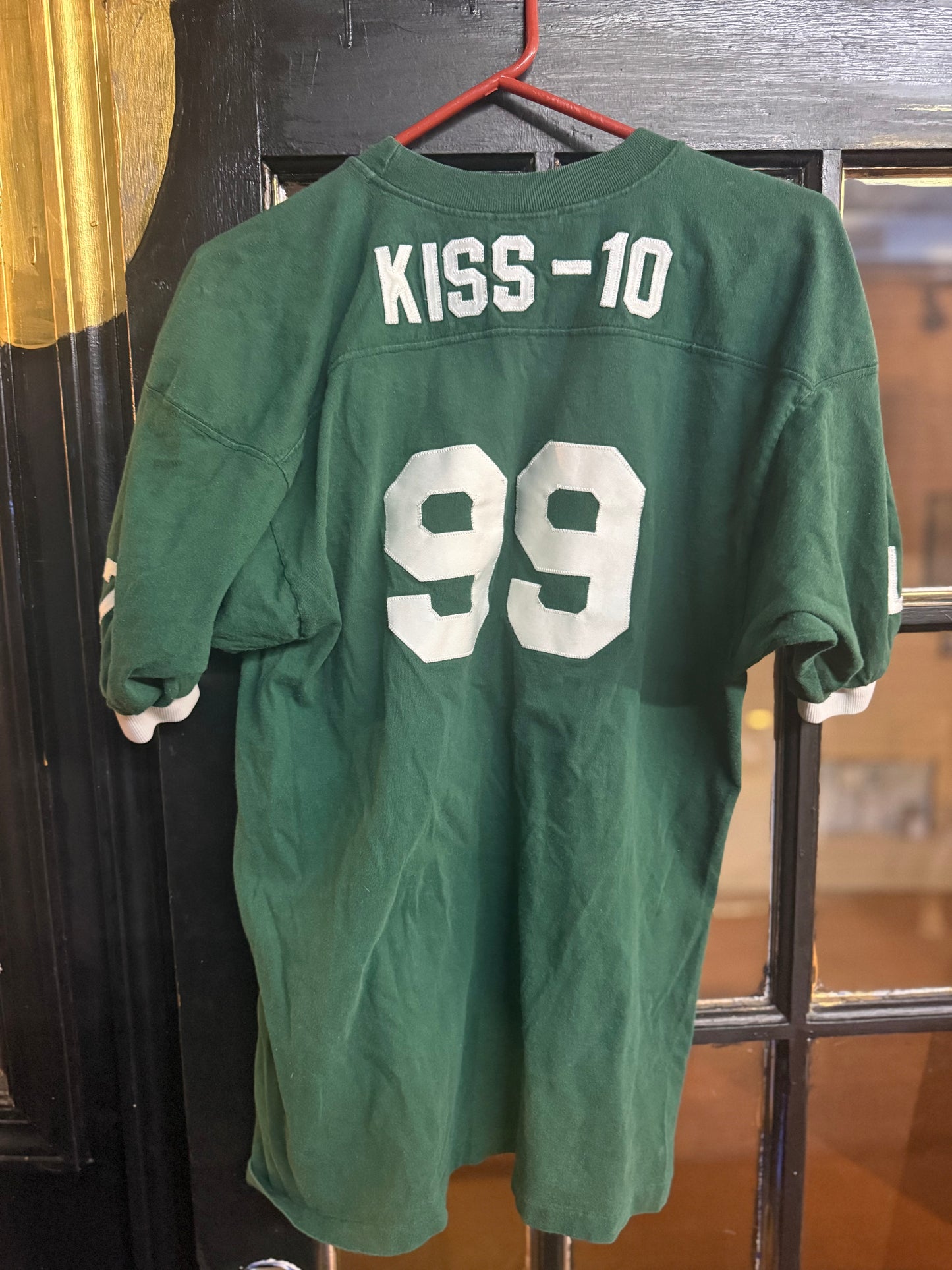 Dark Green Vintage-style Athletic Jersey size large featuring "IS CHAUTAUQUA"